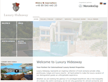 Tablet Screenshot of luxury-hideaway.com